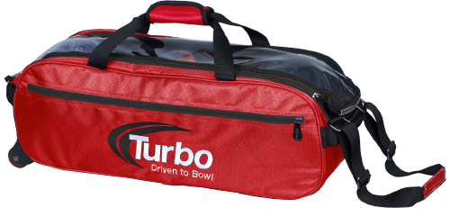 Turbo Pursuit Slim Triple Tote Bowling Bag Red/Black