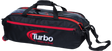 Turbo Pursuit Slim Triple Tote Bowling Bag Black/Red