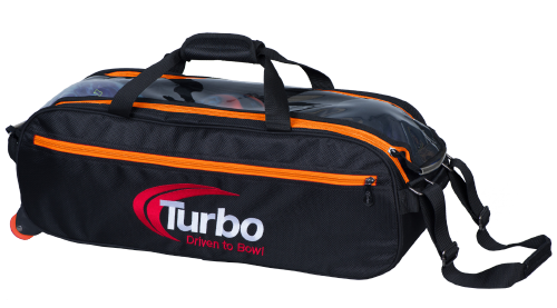 Turbo Pursuit Slim Triple Tote Bowling Bag Orange/Black