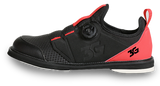 3G Speed Dial+ Black/Red Bowling Shoes * Atop System allows you to dial in the tightness in micro steps with one hand operation, pull out guide for ease to step in and out of shoe * Hot melt diamond plated mesh upper * Interchangeable slide sole on slide foot only