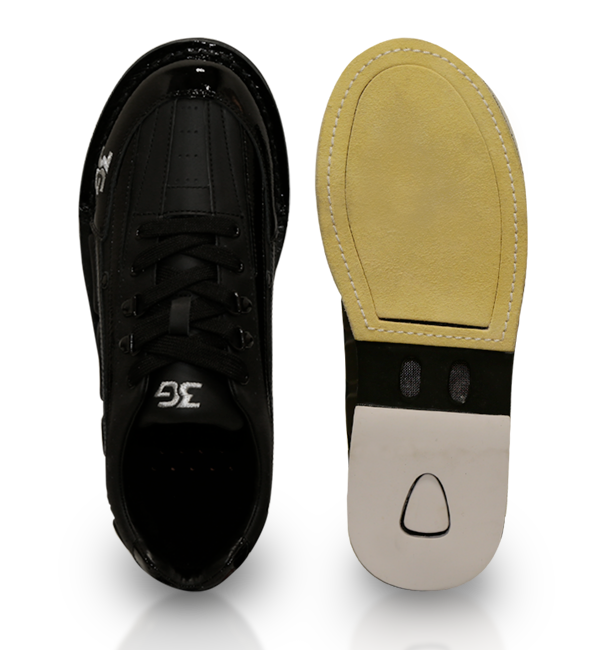 3G Tour Black Bowling Shoes Tour – Our Tour Outsole features a 50% larger EVA wedge that gradually increases towards the heel for improved positioning during the slide and improved comfort. Authentic Buckskin slide frame for consistency and durability as well as improved rubber quality on the traction foot and shoe parts. Removable slide sole and heel that fits all of the 3G spare parts.