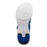 Brunswick Slingshot Royal/White Bowling Shoes * Athletic performance knit * Easy to slip on * No lace fastening system * Extra-light molded EVA outsole * Raised rubber heel for a controlled slide * Pure slide microfiber slide soles on both sides * Superior slide immediately *  * 