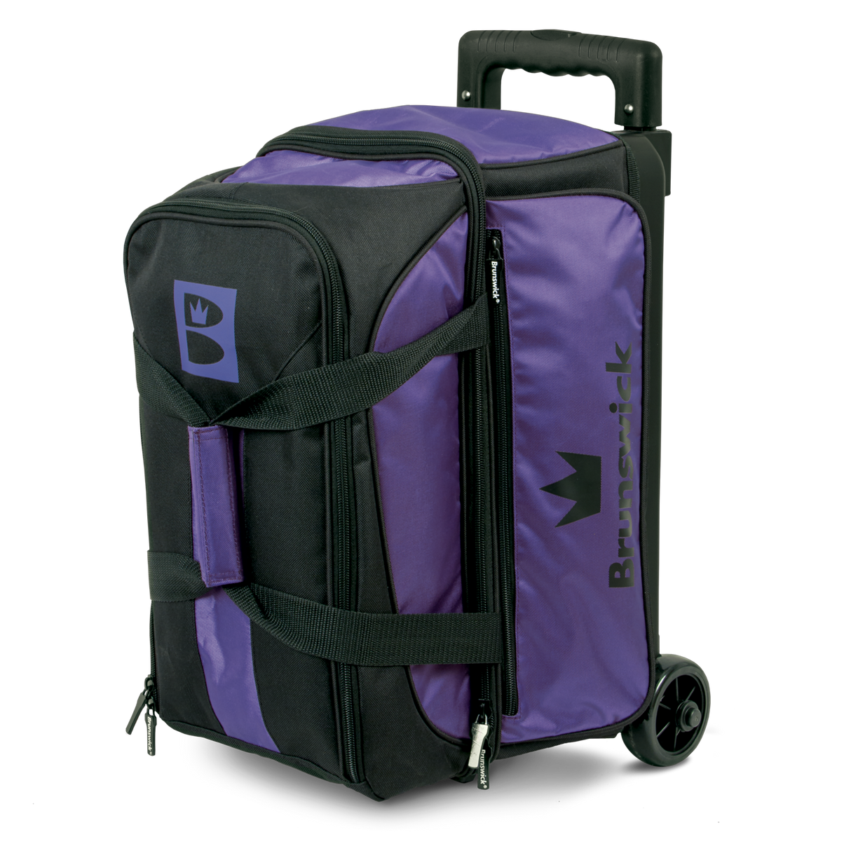 brunswick purple blitz bowling bag inside bowler tournament suitcase open play league travel bag