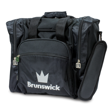 brunswick single ball tote Edge Black bowling bag travel suitcase league tournament play sale discount coupon online pba tour