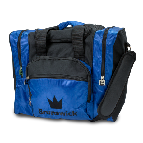 brunswick single ball tote Edge Blue bowling bag travel suitcase league tournament play sale discount coupon online pba tour