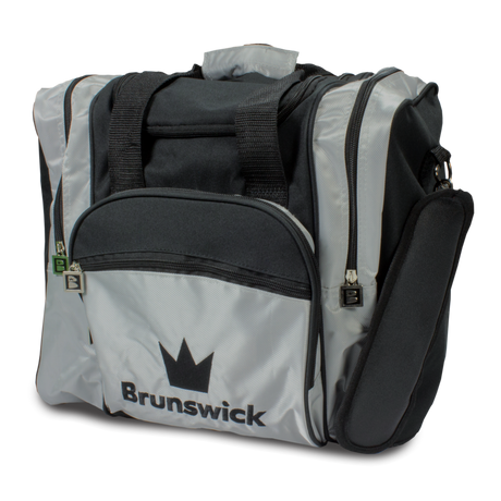 brunswick single ball tote Edge Silver bowling bag travel suitcase league tournament play sale discount coupon online pba tour