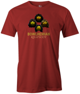 bowlhemain-rhapsody bowler tee shirt bowling shirt bowler league tournament tshirt