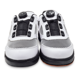 Brunswick Fury White Men's Bowling Shoes * Sleek synthetic upper * Molded EVA insole for comfort and performance * Extreme cushion comfort with Ortholite footbed * Convenient ATOP dial lacing system * Reinforced hard rubber toe for durability * Multi-zone push away rubber * Includes: #4, #6, and #8 Slide Soles; Progressive, and Ridged Heels; Heel remover tool *  * 