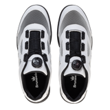 Brunswick Fury White Men's Bowling Shoes * Sleek synthetic upper * Molded EVA insole for comfort and performance * Extreme cushion comfort with Ortholite footbed * Convenient ATOP dial lacing system * Reinforced hard rubber toe for durability * Multi-zone push away rubber * Includes: #4, #6, and #8 Slide Soles; Progressive, and Ridged Heels; Heel remover tool *  * 