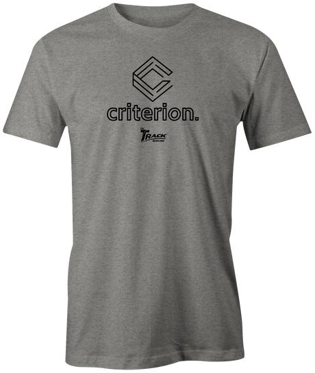 track-criterion new bowling ball logo tshirt bowler tee shirt