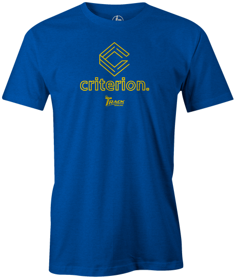 track-criterion new bowling ball logo tshirt bowler tee shirt