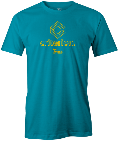 track-criterion new bowling ball logo tshirt bowler tee shirt