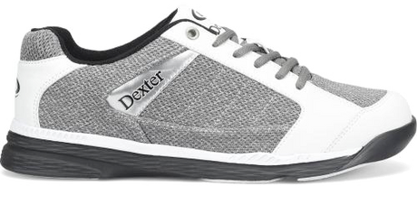 Dexter Wyoming Lt Grey/White  The newest introduction to our DexLite Pro series, designed with sleek, breathable knit. Grey knit teams up with soft, durable PU to give the Wyoming a cool, comfortable upper with a feel-good fit.      Soft, durable man-made PU upper DexLite outsole with defined rubber horseshoe heel Fully fabric-lined with padded tongue and collar Lace to toe upper pattern for a custom fit Molded removable blown EVA footbed S8 microfiber slide soles on both shoes Bowling Shoes