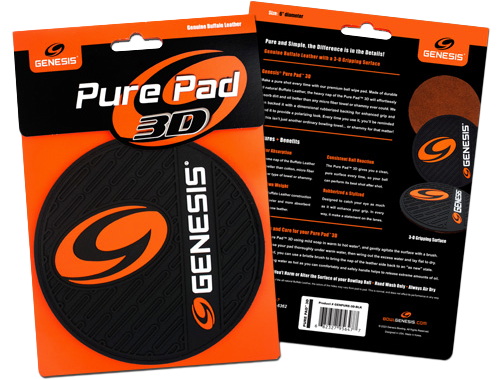 Genesis Pure Pad 3D Black Bowling ball shammy