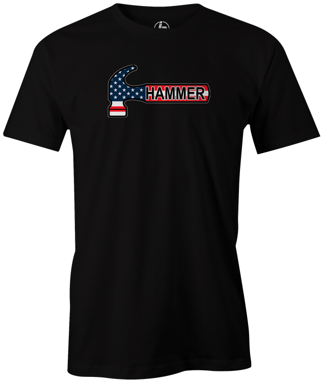 hammer-usa america bowling-ball-logo-tee-shirt-bowler-tshirt american