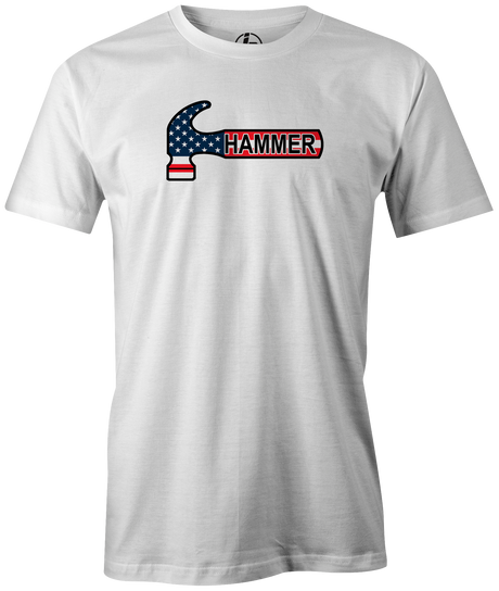 hammer-usa america bowling-ball-logo-tee-shirt-bowler-tshirt american