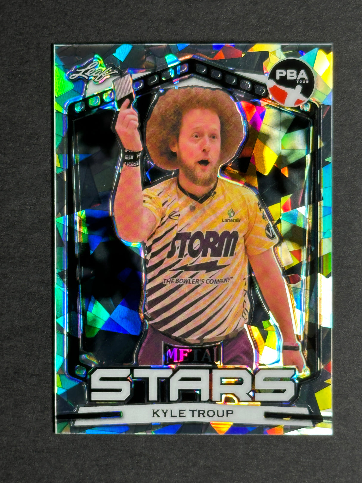 2024 Leaf Metal Stars PBA Trading Card Kyle Troup Atomic Ice /12