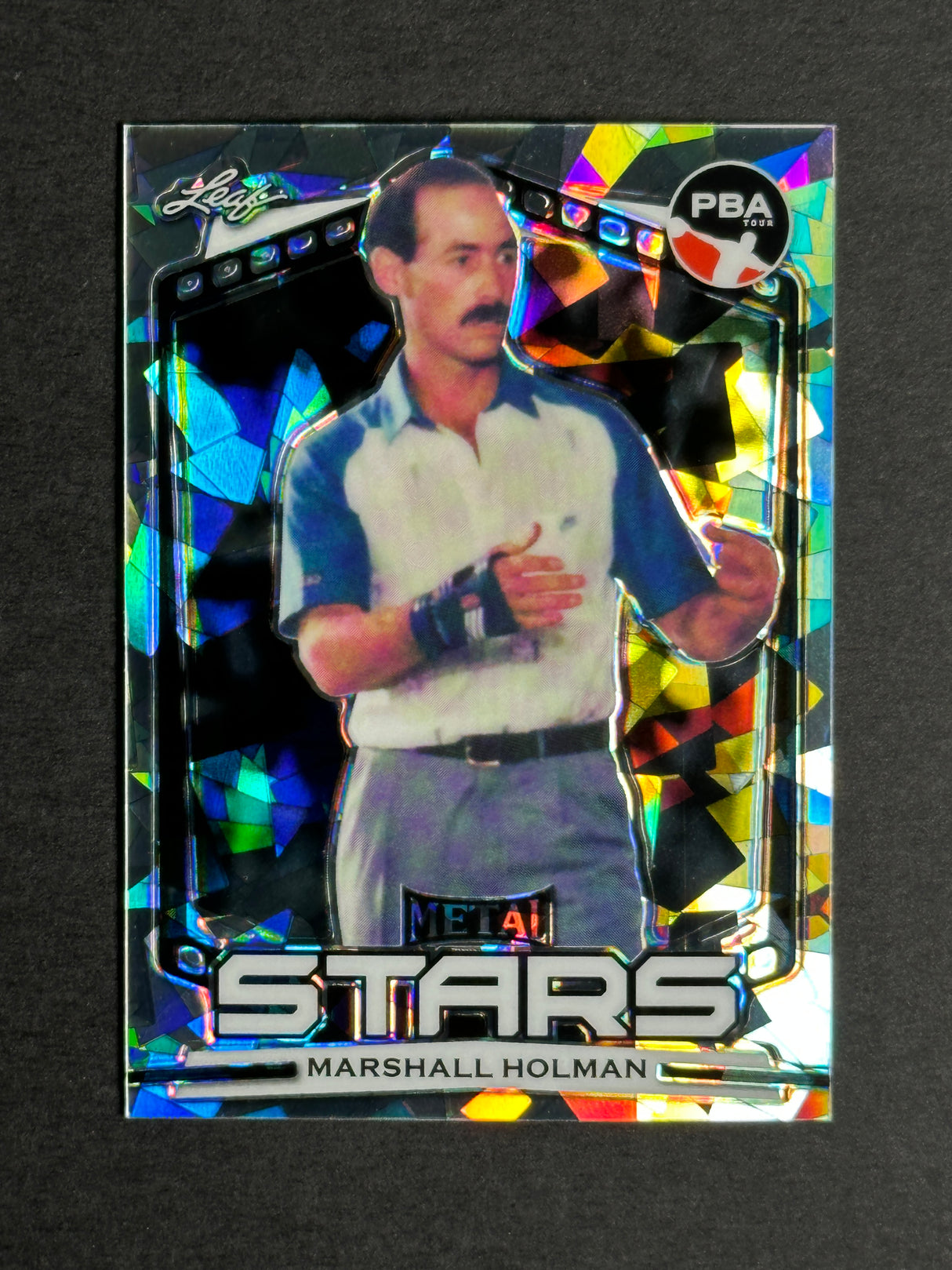 2024 Leaf Metal Stars PBA Trading Card Marshall Holman Atomic Ice /12