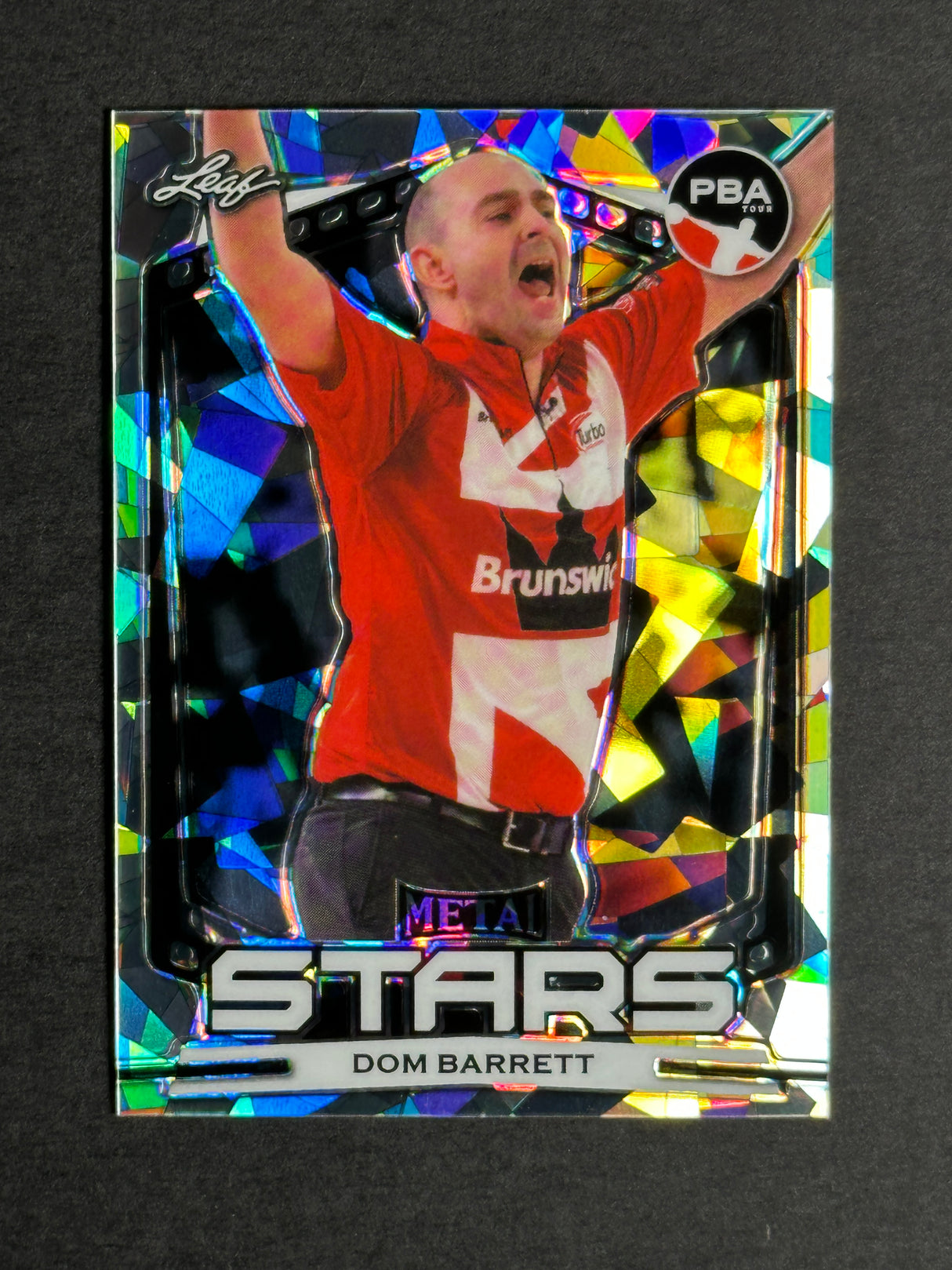 2024 Leaf Metal Stars PBA Trading Card Dominic Barrett Atomic Ice /12