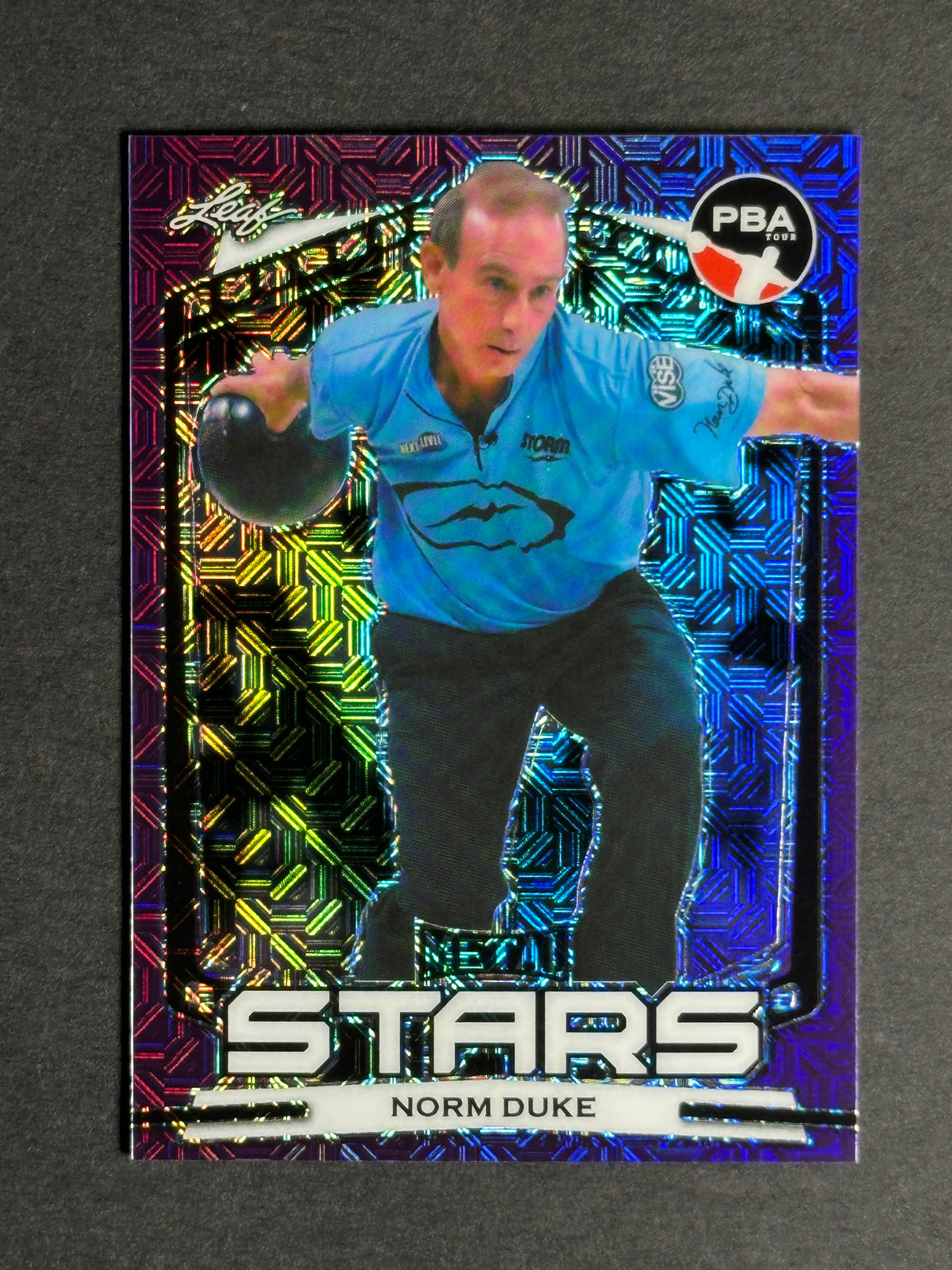 2024 Leaf Metal Stars PBA Trading Card Norm Duke Purple Refractor /6