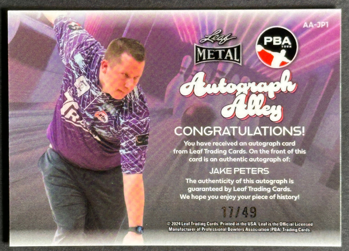 2024 Leaf Metal Stars PBA Trading Card Jake Peters Autograph Alley /49