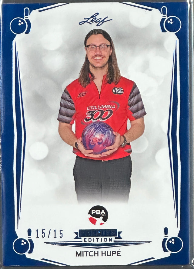 2023 Leaf Pba Trading Card Mitch Hupe Blue Parallel 15 Sp Inside Bowling 