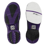 KR Strikeforce Dream White/Purple Women's Bowling Shoes Women's Performance Shoe with interchangeable slide pad and heel * Soft, durable microfiber upper * STA-DRY™Open Mesh tongue and collar for maximum breathability * Thermal Polyurethane (TPU) outsole that is extremely flexible * Minimal break-in time required * Biomechanically engineered for ultimate comfort and performance * Innovative H-Bar* heel locking system * Ortholite® 3D Deluxe Insole