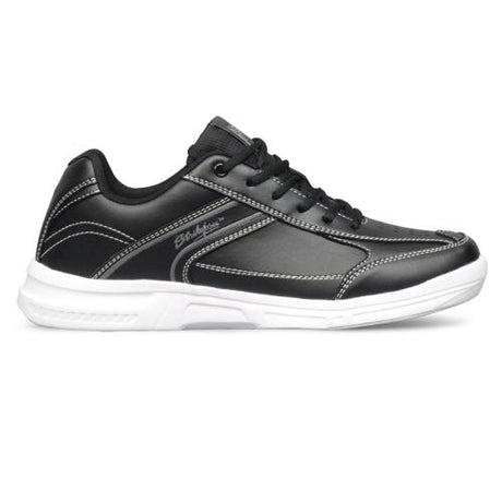 Strikeforce Flyer Lite Black Bowling Shoes * Soft, durable man-made upper * Injection EVA outsole for lightweight, flexible and uniform cushion with FlexLite Technology™ * High abrasion non-marking rubber heel pods for slide control * Strobel lasted for increased comfort * #8 white microfiber slide pad on both shoes with FlexSlide Technology™ * Open Cell Foam Deluxe Footbed * 