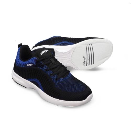 KR Strikeforce Summit Bowling Shoes Black/Royal * Lightweight textured FlexWeave woven mesh upper * Bubble Rubber CMEVA outsole with raised rubber heel pad * #8 white microfiber slide pad on both shoes with FlexSlide Technology™ * Deluxe open cell foam deluxe footbed for increased comfort * Made for both left and right-handed bowlers * 2-YEAR Warranty * 