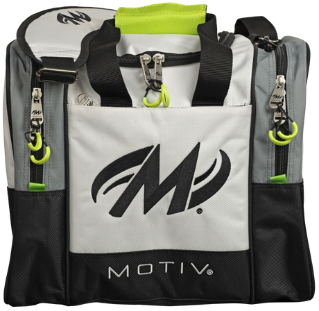 Motiv Shock 1 Ball Single Tote Blizzard White Bowling Bag suitcase league tournament play sale discount coupon online pba tour