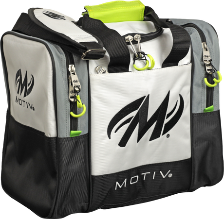 Motiv Shock 1 Ball Single Tote Blizzard White Bowling Bag suitcase league tournament play sale discount coupon online pba tour