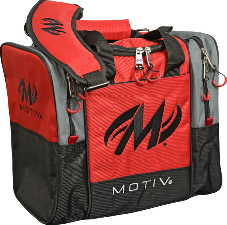 Motiv Shock 1 Ball Single Tote Fire Red Bowling Bag suitcase league tournament play sale discount coupon online pba tour