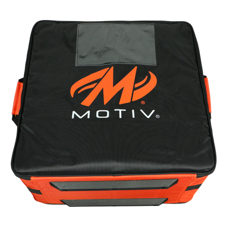 Motiv 4 Ball Box Case Tote Black/Orange Bowling Bag suitcase league tournament play sale discount coupon online pba tour