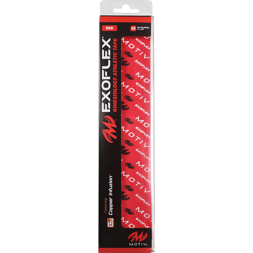 Motiv ExoFlex Kinesiology Athletic Pre-Cut Tape Red