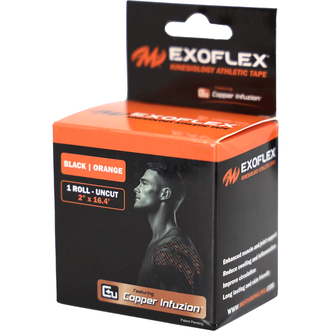 Motiv ExoFlex Kinesiology Athletic Un-Cut Roll Black/Orange Roll