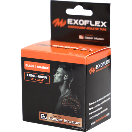 Motiv ExoFlex Kinesiology Athletic Un-Cut Roll Black/Orange Roll