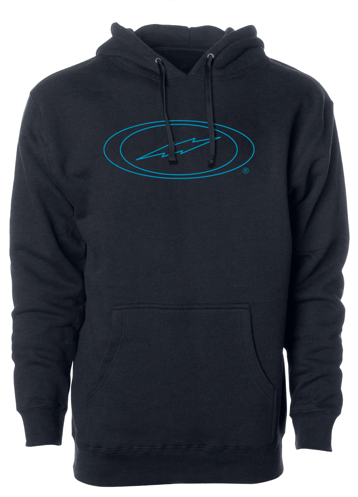 Storm Bowling Oval Bolt Logo Hoodie Electric Blue Outline Inside Bowling