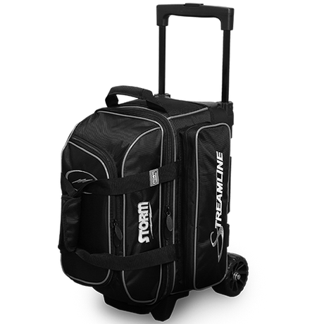 Storm Streamline 2 Ball Roller Black/Silver Bowling Bag suitcase league tournament play sale discount coupon online pba tour