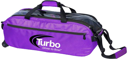 Turbo Pursuit Slim Triple Tote Bowling Bag Purple