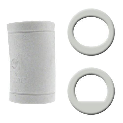 Turbo Quad Classic Finger Grips - White - Power Lift / Oval