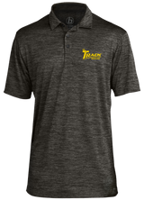 track-classic-performance-polo yellow logo bowling shirt