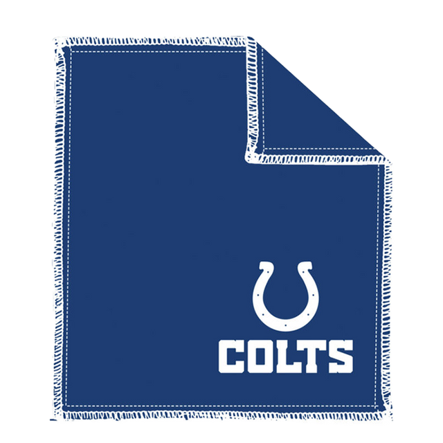 NFL Shammy Indianapolis Colts Ultimate oil removing pad Leather on both sides Restores tacky feel for better ball performance Embroidered logos 8" x 7.5"