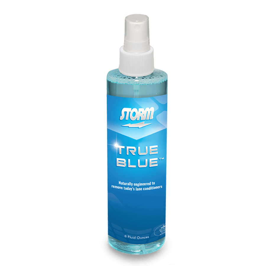 Storm's True Blue high performance bowling ball cleaner successfully combines two plant extracts into a safe, powerful, all-natural biodegradable cleaner. It is composed of all-natural polyphenolics extracted from root vegetables. It contains no toxic petrochecmicals or harsh benzene derivatives and will not irritate the skin or eyes. 8oz.