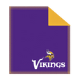 NFL Shammy Minnesota Vikings Ultimate oil removing pad Leather on both sides Restores tacky feel for better ball performance Embroidered logos 8" x 7.5"