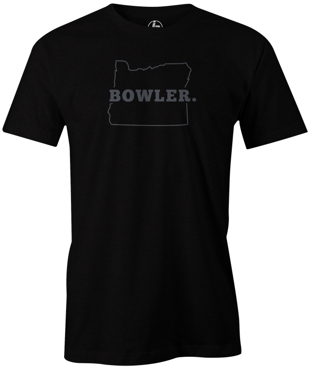 Oregon Men's State Bowling T-shirt, Black, Cool, novelty, tshirt, tee, tee-shirt, tee shirt, teeshirt, team, comfortable